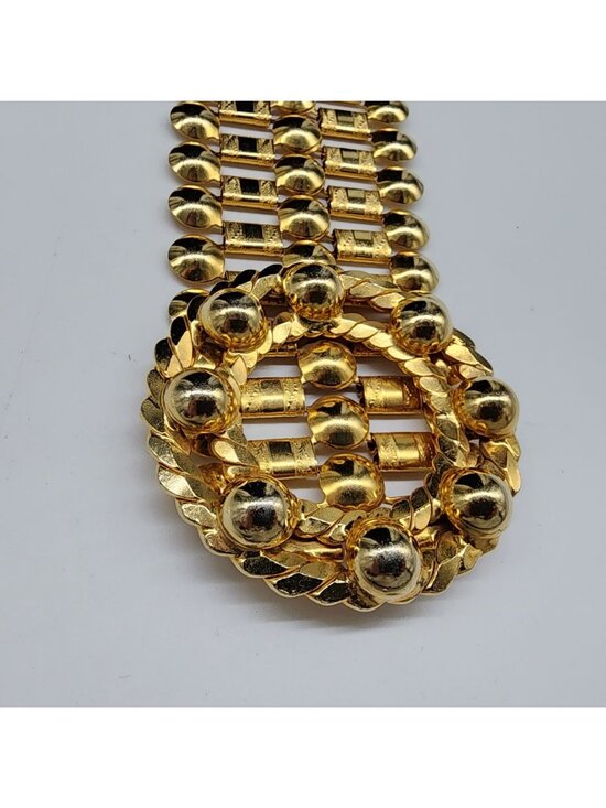 Gold Toned Metal Belt Medieval Style Statement Detail Retro Small Vintage main image 6